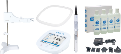 Horiba F-73A-S, Zweikanal pH/Redox/Ion/Temperatur Labor-Messgerät Starter-Set mit Touchscreen